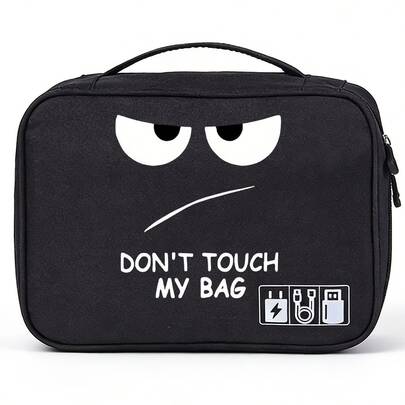 1 buah Tas Organizer Elektronik Kapasitas Besar untuk Perjalanan - Cocok untuk Menyimpan Ponsel, Charger, Kabel Data, dan Earphone, Perlengkapan Penting untuk Kembali ke Sekolah, Barang Wajib untuk Perjalanan Sehari-hari