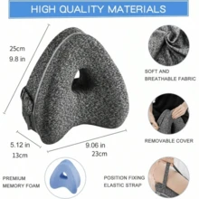 Ergonomic Breathable Knee Pillow, Cool And Comfortable, Relieves Pressure; Comfortable Leg Support For Side Sleepers; Washable Memory Foam Wedge Pillow, Suitable For Nighttime Sleep; Side Sleeping Pillow - Leg-clamping Pillow - View 9