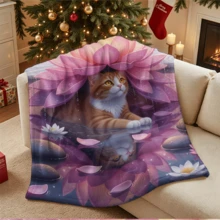 1PC Flannel Blanket, Summer Blanket, Bed Blanket , Blankets For Camping, Blanket For Beach, Throw Blanket, Multi-Use Blanket Soft , Cooling Blanket - Blanket - View 8