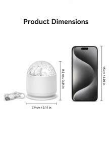 1 cái/2 cái đèn chiếu hiệu ứng sóng gợn LED có điều khiển từ xa, màu sắc tùy chỉnh, đèn chiếu đêm phòng ngủ, rạp phim tại gia, đèn chiếu trần tạo không khí lãng mạn, đèn chiếu trang trí đa cảnh cho các dịp lễ - Nhiều màu - Xem 4