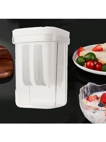Kit de fabrication de yaourt grec avec passoire ultra-fine + boîte de rangement rectangulaire à couvercle rabattable robuste, outil pour yaourt fait maison - Voir 11