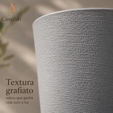 Plant Pot Column Grafiato PP - Grey - View 5