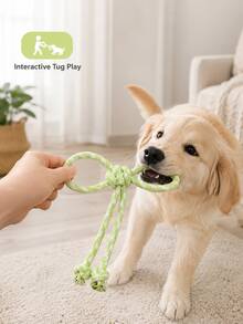 1 pieza Juguete para perros con forma de mariposa de cuerda de colores mixtos, juguete de tirón trenzado para mascotas, adecuado para juegos interactivos, entrenamiento de lanzamiento y transporte, accesorio de juego diario para cachorros y perros pequeños a medianos - Multicolor - Ver 4