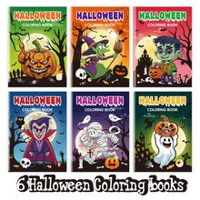 6PCS Halloween Coloring Book Set, Children's Cartoon Doodle Party Funny Pumpkin Coloring Book, Mummy Vampire Cartoon Coloring Book Compact And Easy To Carry, Travel Boredom Relief Educational Doodle Book, Holiday Gift For Boys And Girls - Multicolor - View 13