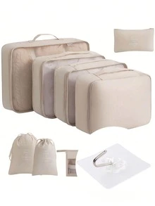 Multi-Sized Travel Organizers Easy Sorting Quick Access Durable Zip Packing Pouches For Family Backpackers Water-Resistant Suitcase Organizer Bags For Weekend Getaway Cruise Luggage Packing Kit Luggage Accessories - Multicolor - View 8