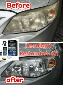 Hikmarion Headlight Restoration Polishing Kit, Removes Yellowing And Oxidation From Headlight Covers, Polishes To Clear, Protects In One Step, Restores Headlight Brightness - Liquid - View 4