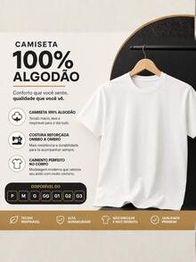 Kit 3 camisetas masculina 100% algodão gola redonda fio 30.1 básica estilosa minimalista - Preto-Marrom-Caqui - Visão 2