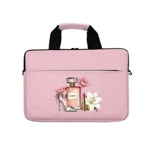 14 Inch Laptop Bag Briefcase With High Heel And Flower Pattern, Adjustable Comfortable Shoulder Strap, Suitable For College, Daily Commute, Office, Durable Handle Multifunctional Shoulder Bag, Unisex Laptop Bag, Meaningful Gift For Back To School Season - Rectangle - View 9