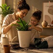 Plant Pot Column Grafiato PP - Beige - View 6