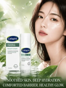 Cetaphil Soothing Repair Face Cream, 45ml Full Size/10ml Sample, Ultra-Gentle Moisturizing Repair Formula, Lightweight Non-Greasy, Fast Absorbing, Suitable For Sensitive Skin - Cetaphil 4D Soothing & Repairing Cream - View 2
