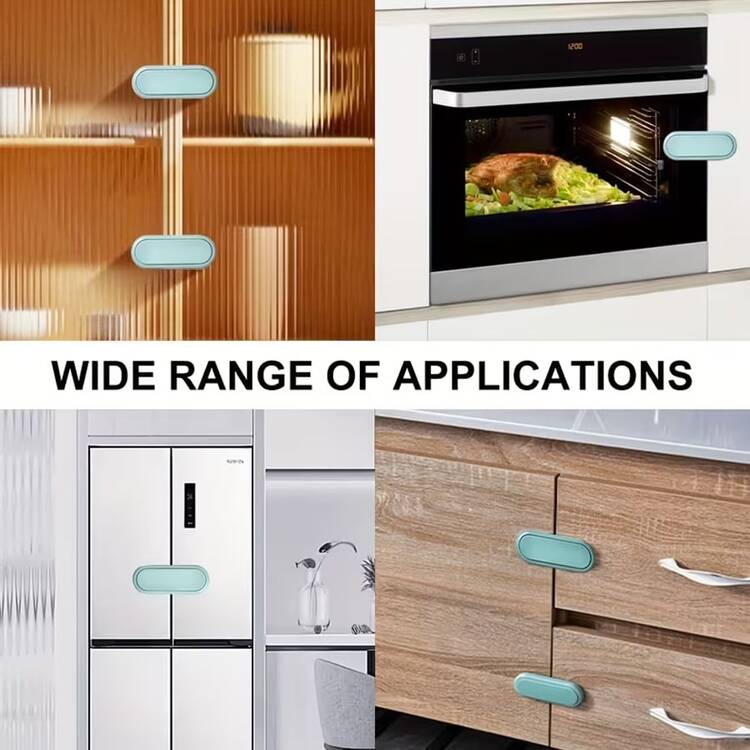 10pcs Invisible Buckle Wardrobe Cabinet Protective Lock, Easy To Install Without Punching, Anti Pinch And Anti Misoperation, Essential For Babies - Multicolor - View 6