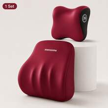 Car Headrest Neck Pillow & Lumbar Support Cushion Set, Ergonomic Thickened Soft Padding To Relieve Neck And Lower Back Discomfort From Long-Term Sitting, Makes Daily Driving More Comfortable, 2 Pieces Set Suitable For Driver And Passenger Seats - one-size - View 13