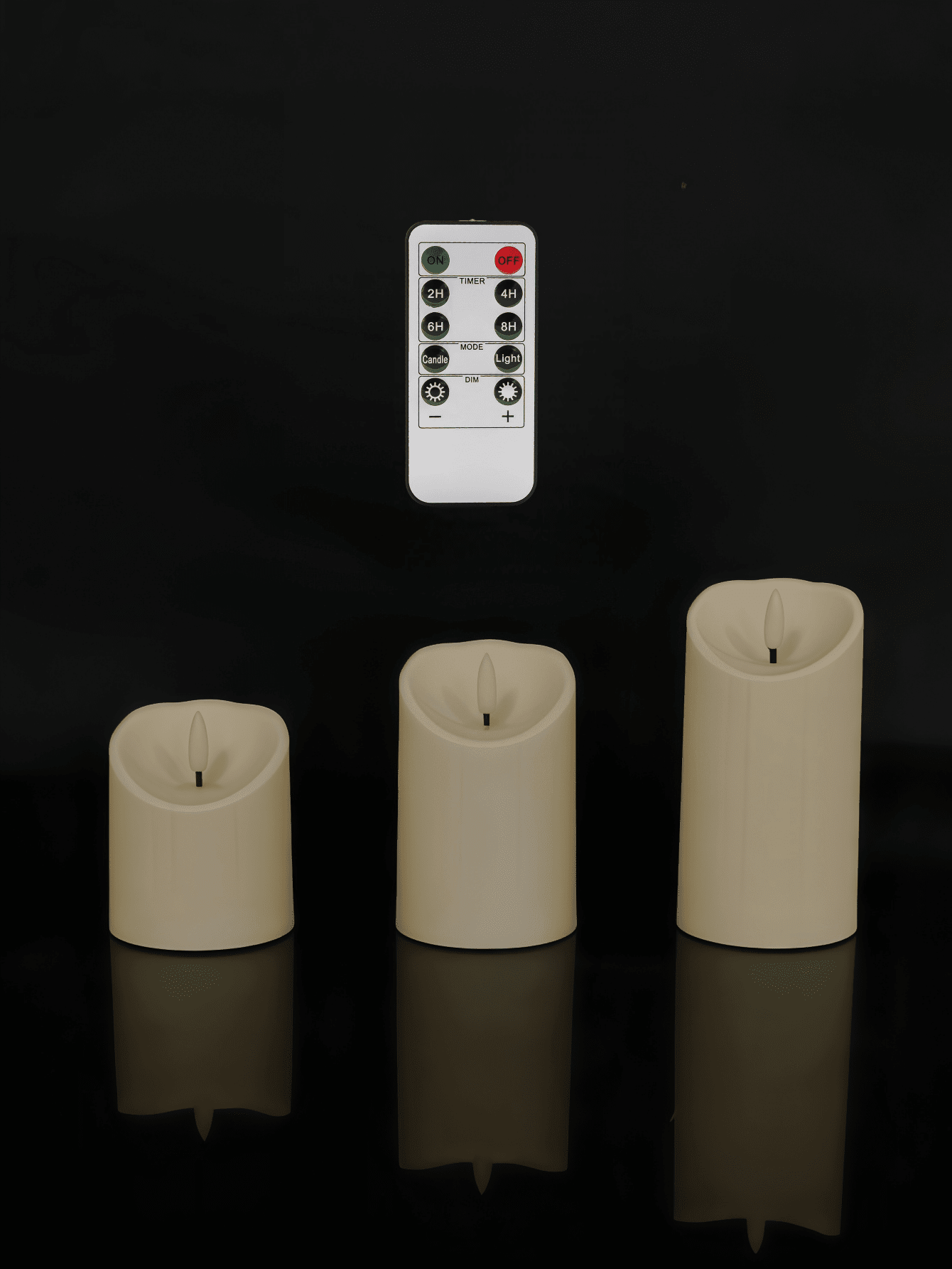 1/2/3pcs Flameless Flickering Candles With Remote Control And Timer, Battery Operated, 3D Wick, Suitable For Room Decor, Home Decor, Wedding, Holiday Party, Birthday, Gift - Off White - View 14