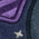 Mando de juegos morado y verde