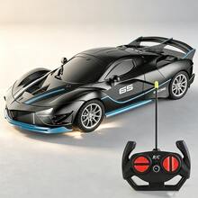 1:18 Scale Remote Control Car, High-Speed Drift Racing Car With Bright LED Lights, Non-Slip Rubber Tires, Electric Toy Car For Indoor And Outdoor Use, Birthday Gift For Boys - Multicolor - View 3