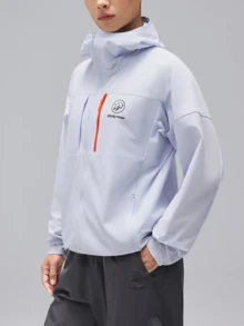 CAMEL CROWN Softshell Jacket, Outdoor Hiking & Trekking Outerwear, New Spring Style For Men & Women - Misty Blue - View 3