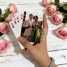 [1 Deck Custom Photo Cards] [1 Deck Custom Photo Playing Cards] 1 Deck Custom Photo Playing Cards - Personalized Matte Finish Table Cards For Family Gatherings, Party Favors, Unique Photo Album Alternative, Christmas Poker Game Gift - Sets - View 5