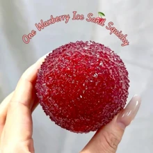 1個仿真楊梅造型捏捏樂，超柔軟絲滑觸感，有效緩解壓力，仿真楊梅水果外觀，柔軟彈性質感，帶來感官放鬆體驗，手工捏捏壓力球，輕巧便攜，實用紓壓小物，可愛療癒桌面裝飾 - 彩色 - 查看 9