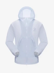CAMEL CROWN Jaket Softshell Berkerudung Unisex Baru, Tahan Angin, Bernapas, Cocok untuk Aktivitas Luar Ruangan, Kasual, dan Serbaguna. - Biru Berkabut - View 2