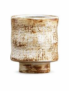 1pc Vintage Textured Ceramic Tea Cup, Japanese Retro Handmade Pottery Stoneware Handleless Coffee Cup, 200-220ml Small Espresso Latte Cappuccino Milk Water Cup, Suitable For Home Cafe Kitchen Office Breakfast Afternoon Tea Gift - Fabric-textured Disposable Cup - View 9