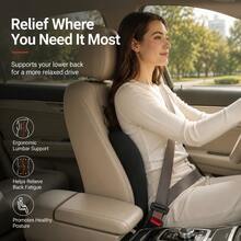 Car Headrest Neck Pillow & Lumbar Support Cushion Set, Ergonomic Thickened Soft Padding To Relieve Neck And Lower Back Discomfort From Long-Term Sitting, Makes Daily Driving More Comfortable, 2 Pieces Set Suitable For Driver And Passenger Seats - one-size - View 4