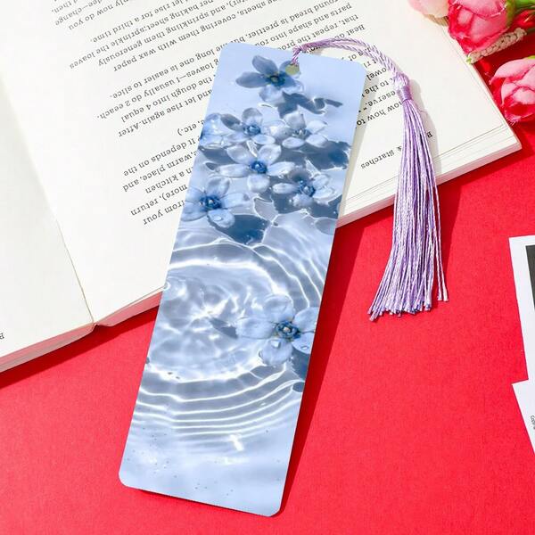 1pc PET Printed Bookmark, Exquisite And Beautiful Pattern, Durable And Elegant, Unique Design Suitable For Daily Use Or Collection. The Most Wonderful Gift For The Back-To-School Season, Whether For Personal Use Or As A Gift For Family And Friends, It's A Unique And Practical Gift Choice To Add Atmosphere And Fun To Reading Time (Random Color Tassel)