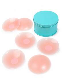 2/6/12 PCS Nipple Covers For Women,Reusable Nipple Coverings,Nipple Pasties, Reusable Silicone Adhesive Invisible Pasty Nipple Covers With Travel Box - Multicolor - View 3