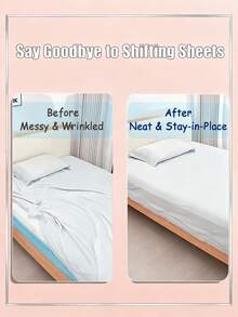 8pcs Adjustable Invisible Bed Sheet Clips, No-Drill Bed Sheet Fasteners, Anti-Slip Anti-Wrinkle Bedding Fixer For Bedroom - 8 Pcs - View 4