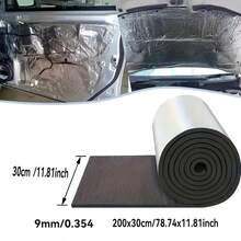 1 Rolo de Placa de Espuma de Borracha Autoadesiva de Alta Densidade, Retardante de Fogo, Isolamento Térmico e Absorção de Som com Folha de Alumínio para Telhado, Redução de Ruído no Quarto e Isolamento Térmico - Vários estilos - Visão 8