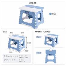 1pc Small Foldable Stool, Portable Plastic Folding Step Stool With Built-In Handle, Compact And Lightweight, Suitable For Home, Bedroom, Bathroom, Kitchen, Camping, Fishing, Picnic, Travel And Outdoor Use - Multicolor - View 14