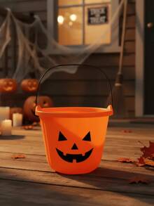 Halloween Pumpkin Bucket Candy Basket Halloween Decoration Halloween Party Favors - 桶 - 15x19cm - 查看 3