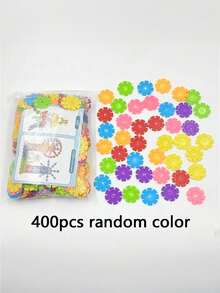50/100/200/400件雪花積木，附數字、字母等，彩色冬季主題組裝玩具，返校與新年禮物，生日禮物，節日設計，兒童組裝玩具 - 彩色 - 查看 11