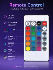 1 cái/2 cái đèn chiếu hiệu ứng sóng gợn LED có điều khiển từ xa, màu sắc tùy chỉnh, đèn chiếu đêm phòng ngủ, rạp phim tại gia, đèn chiếu trần tạo không khí lãng mạn, đèn chiếu trang trí đa cảnh cho các dịp lễ - Nhiều màu - Xem 5