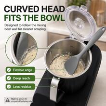 Spatula Silikon Kompatibel Thermomix untuk TM7 TM6 TM5 TM31, Sendok Pengikis Makanan untuk Mangkuk Pencampur - Grey - View 6