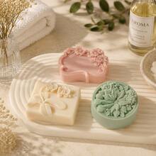 Flower Silicone Soap Mold Luxury Floral Embossed Soap Making Mold DIY Botanical Craft Mold For Handmade Soap Candle Wax Resin Art - Flower Mold - View 3