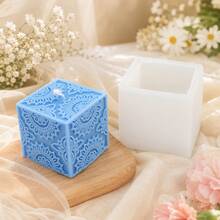 Zhonghui Mold 3D花卉立方體矽膠模具,壓花花卉曼陀羅方形蠟燭模具,適用於DIY手工皂、樹脂、石膏、手工藝品與家居裝飾禮品 - 幾何學 - 查看 7