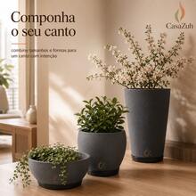 Plant Pot Column Grafiato PP - 淺灰色 - 查看 5