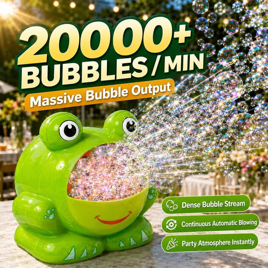 Cute Frog Bubble Machine, High Output Bubbles, Parent-Child Atmosphere Toy, Indoor/Outdoor Garden Game, Suitable For Boys And Girls Children - Multicolor - View 1