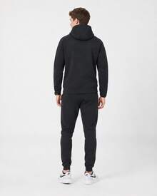 Nike Men's Solid Color Logo Hoodie Jacket - 黑色 - 查看 7