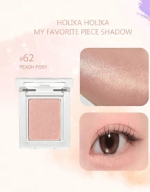 HOLIKA HOLIKA My Favorite Piece Shadow 62 PEACH POSY，輕盈暈染，平滑壓實，持久顯色，口袋尺寸，手指塗抹，不卡紋，隨身補妝，旅行必備，消腫效果，韓系美妝，1.8g/0.06oz - 62 PEACH POSY - 查看 3