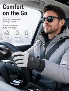 Winter Fleece Touchscreen Gloves, Unisex, Windproof, Waterproof, Warm, Non-Slip Grip, Suitable For Driving, Cycling, Commuting And Outdoor Activities - Multicolor - View 10
