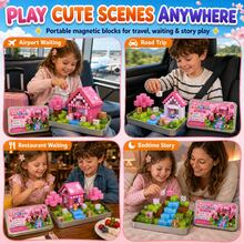 35-300pcs Magnetic Building Blocks 0.78 Inch With Iron Box, Magnetic Pink Floral Girl Heart Iron Box Series, Construction Block Toy Set, Montessori STEM Education Sensory Toy, Best Gift For 3+ Years Old Boys And Girls Children 2026 - Multicolor - View 5