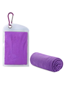 Minimalist Macaron Style Cooling Sports Towel, Portable And Foldable, Designed For Sports, Efficient Cooling, Breathable And Sweat-Absorbent, Includes Transparent Storage Bag, 30*100cm - Multicolor - View 19