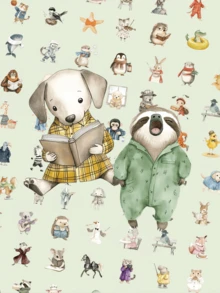 100pcs Vintage Watercolor Animal Transparent Stickers, Hand-Drawn Fresh Fairy Tale Style Stickers, Suitable For Desktop, Water Cup, Diary, Helmet, Scrapbook, Etc., Decorative Material Stickers Birthday Gift Holiday Reward - Multicolor - View 1