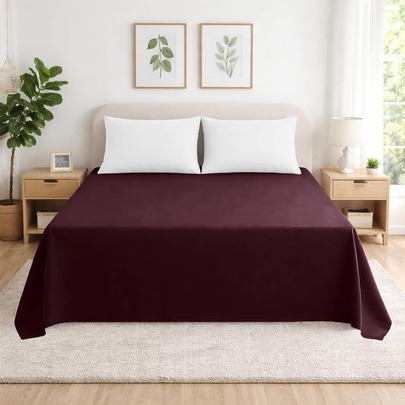 Kynley Drap plat, drap de dessus 100 % polyester, doux et résistant, pour lits de 90/105/135/150/160/180 cm