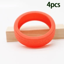 4pcs/1pc Silicone Luggage Wheel Protective Covers, Silent Shock-Absorbing Universal Wheel Caps, Sports Travel Accessories Easy Installation Diameter 5cm - Multicolor - View 24