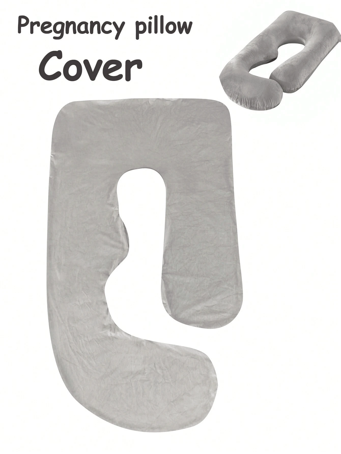 1pc G-Shaped Large Maternity Pillow Case (Pillow Case Only) Removable & Washable (Visually Oversized) - Multicolor - View 1