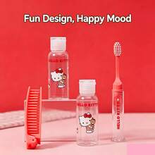Miniso Reise-Kosmetik-Lotion-Nachfüllflaschen-Set, Kosmetik-Leergut-Flüssigkeitsbehälter, Toilettenartikel-Reiseflaschen-Set, Unterpackungsflasche, Reise-Essentials-Zubehör - Rot-Weiß - Übersicht 8