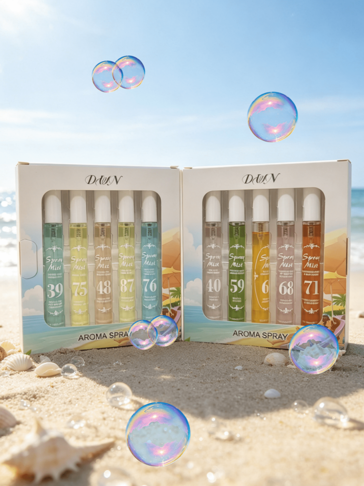 1/5/10pcs Brazilian Fragrance Spray, Air Freshener With Gift Box, Beach Theme Digital Fragrance Spray, Including Coconut, Vanilla And More, Natural Fresh And Long-Lasting, Portable Design, Suitable For Wardrobe, Car And Travel, Ideal For Valentine's Day, Mother's Day - Various Fragrances - View 5