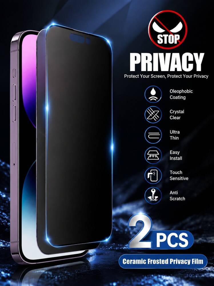 Scratch-Resistant Tempered Glass Screen Protector, Clear Tempered Glass, HD Mobile Phone Screen Protector,Case Friendly Compatible With Apple Mobile Phone Models, Including Apple15PROMAX 15 16 15PRO 14, 13, 12, 11, Xr, Xs, X, 7, 8 17/17 Pro/17 Pro Max/17 Air Explosion-Proof, Shatterproof, Scratch-Resistant And Waterproof Glass Mobile Phone Tempered Film - 2pcs - View 8
